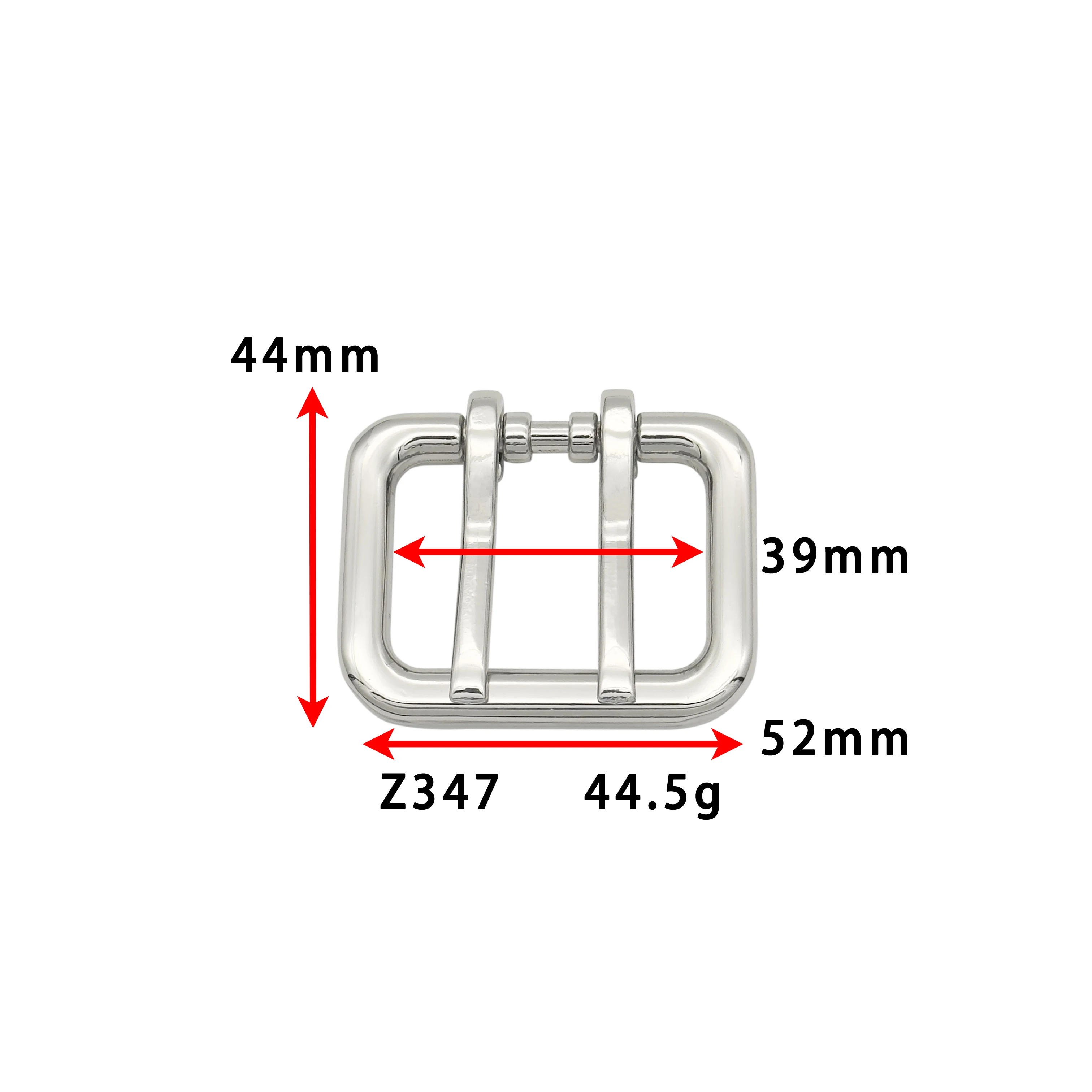Factory Customized High Quality Bag Accessory Double Pin Belt Buckle Metal Roller Buckles