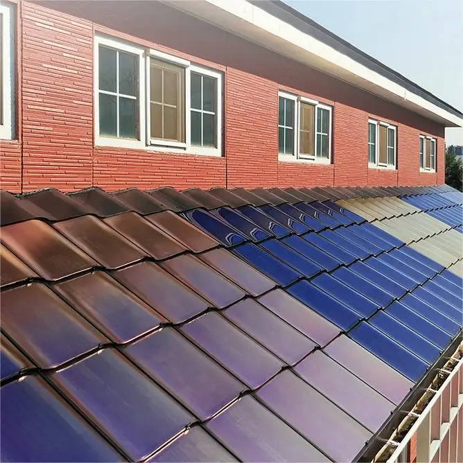 Solar roof tile 75W 90W CIGS thin film photovoltaic power generates energy system glass shingle panel BIPV solar roof tiles