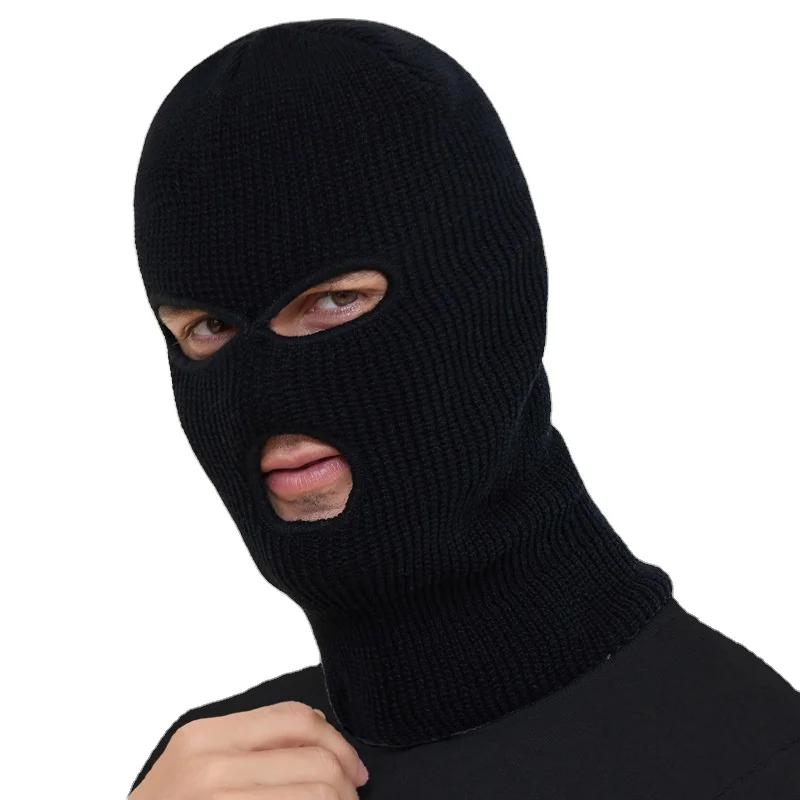 Wholesale Earflap Manufacturers Multiple Color Designer Beanie Embroidery Balaclava Face Ski 3 Hole