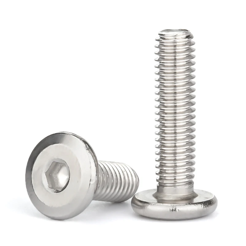 304 stainless steel chamfered hexagon socket flat head screw furniture accessories round head bevel bolt m3m4m5m6m8