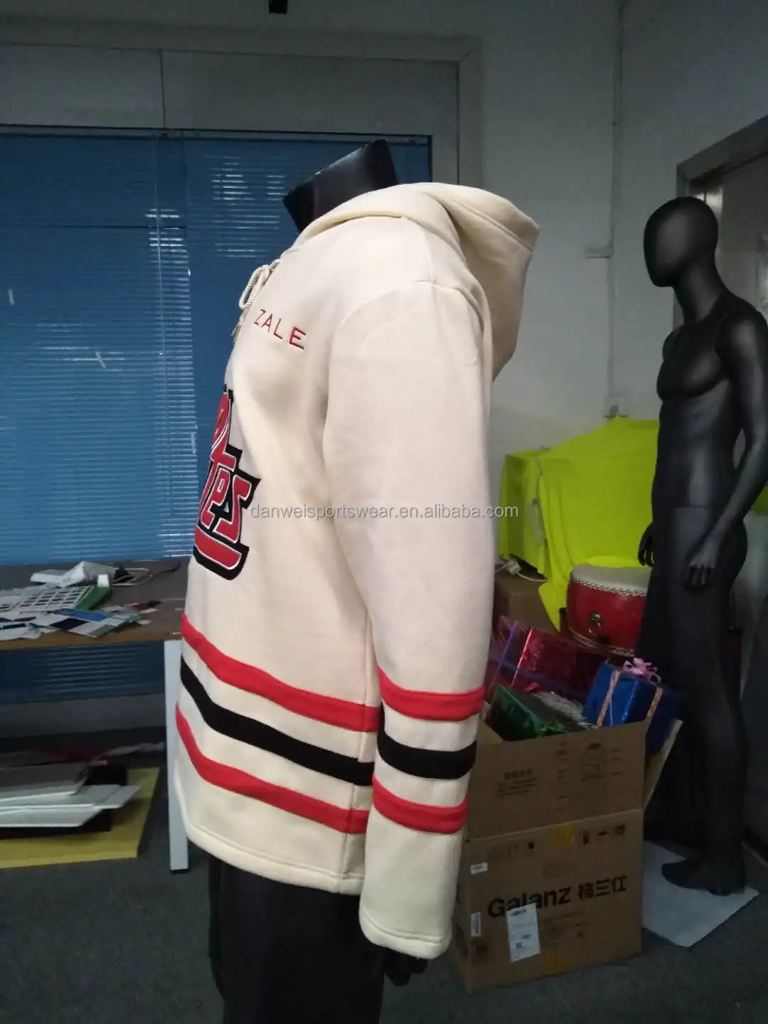 100% Polyester Professional Custom Team pittsburgh hockey jersey hoodie