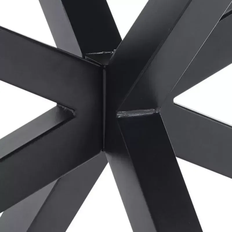 Luxury Nordic Minimalistic Table Creative Modern Black Metal White MDF Sintered Stone Top Coffee Table