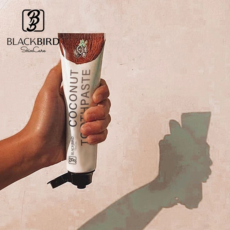 Private Label Organic Coconut Oil Anti-Plaque Toothpaste OEM/ODM Vegan Teeth Whitening Toothpaste