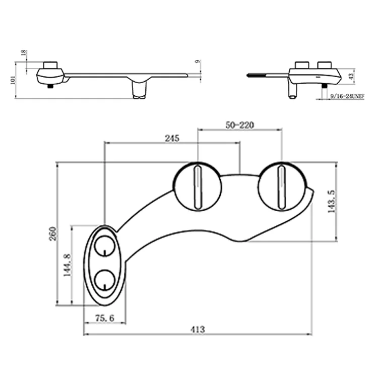Биде для унитаза легкая в установке неэлектрическая двойная насадка распылитель пресной и холодной воды крепление на сиденье