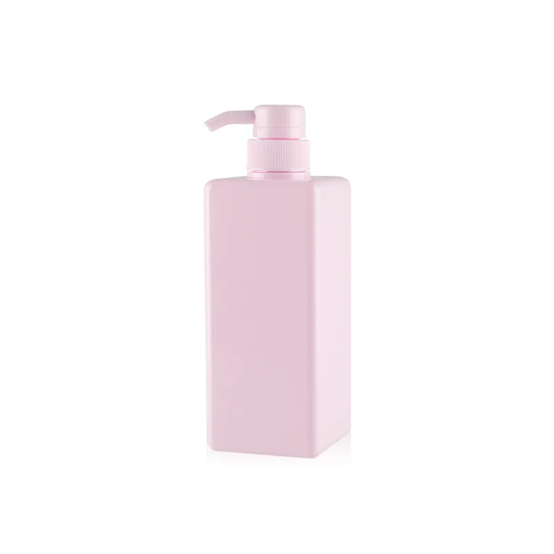 650ml pink square lotion bottle shower gel shampoo bottle cosmetic packaging can be customized in stock