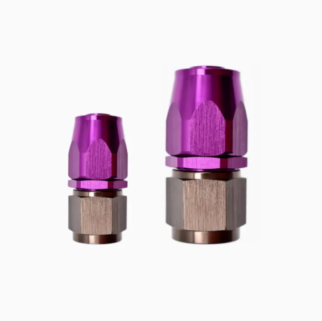 High quality anodized purple grey AN8 8AN #8 -8 dash 4 AN straight swivel hose ends AN dash fittings for oil cooling system