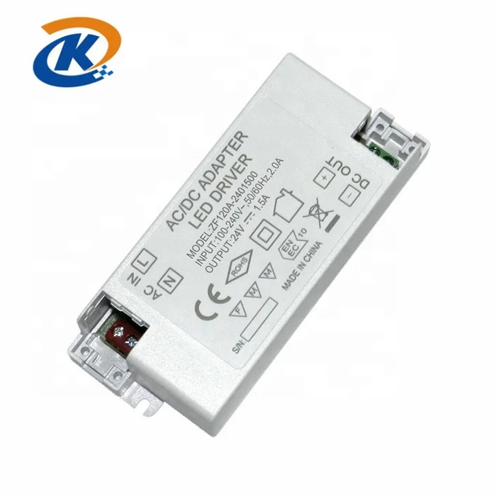 LED Downlight 24V Power Supply 1.5A 1500mA LED driver 36W for lighting