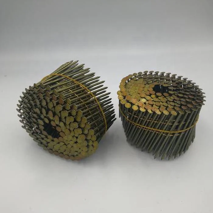 34 Deg Wire Pallet steel Bright Coil Nails screw for Construction