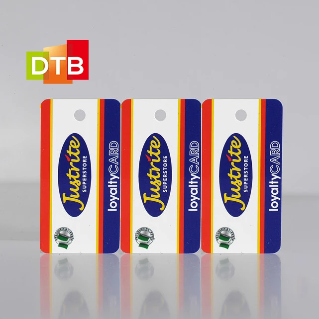 2022 Custom Logo Plastic Barcode Card Loyalty Member Reward Combo Card With Barcode Key Tags