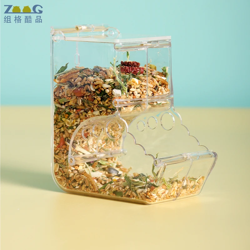 Wholesale Cheap Acrylic Clear Pet Hamster Feeder Bowl automatic  food feeder for Golden Bear hamster