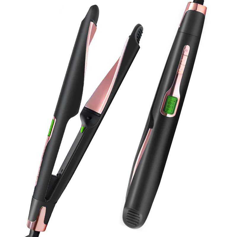 Professional 2 In 1 Twisted Hair Curling Iron & Straightening Flat Irons Hair Curler Straightener