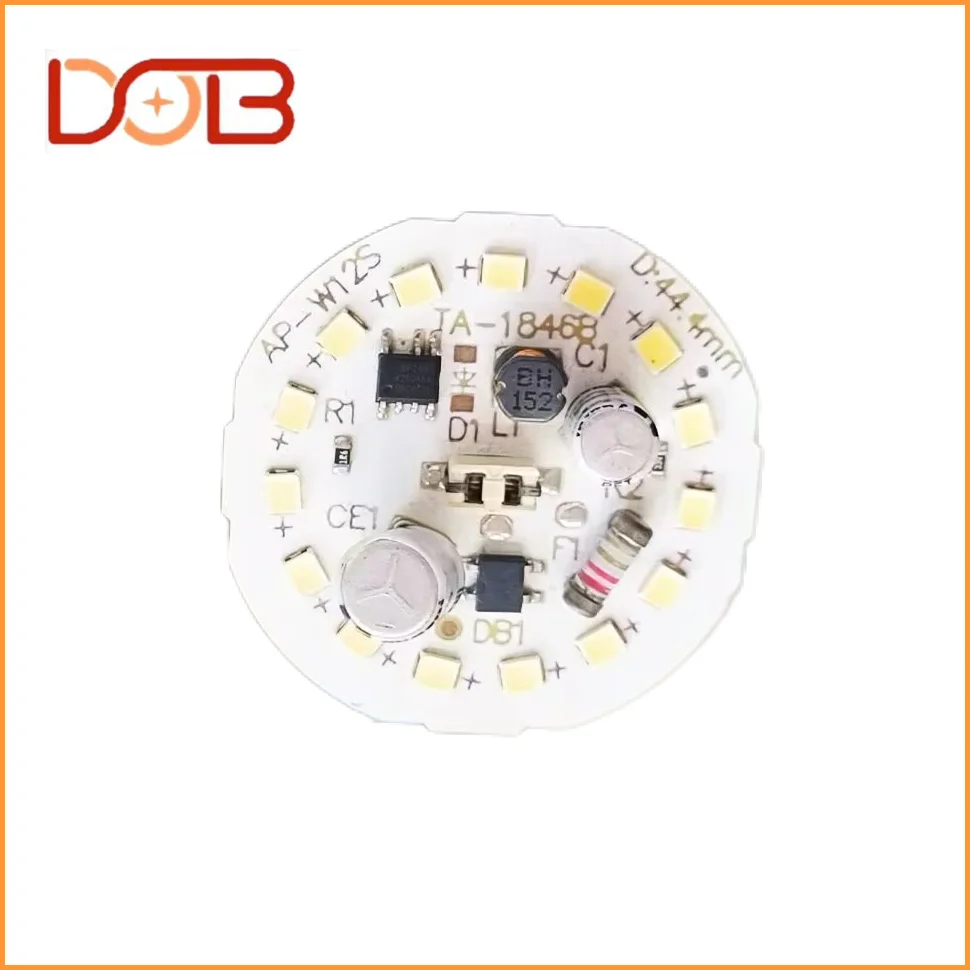 12W Double Electrolysis LED Chip High Efficiency Aesthetic Bulb Module Unassembled PCB Board China Factory Made E27/B22 Base AC