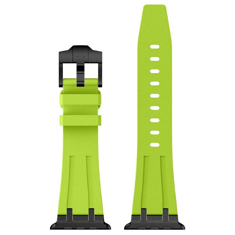 New Design Luxury Liquid Silicone Slim Band for Iwatch Ultra 2 Stone Pattern Rubber Watch Strap 42mm 44mm 45mm 49mm