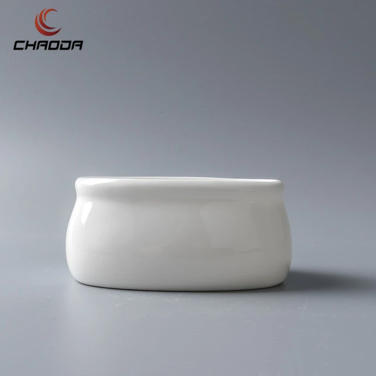 4 inch oval sugar bowl restaurant hotel white porcelain chinaware party supplies tableware white Ceramic sugar bowls