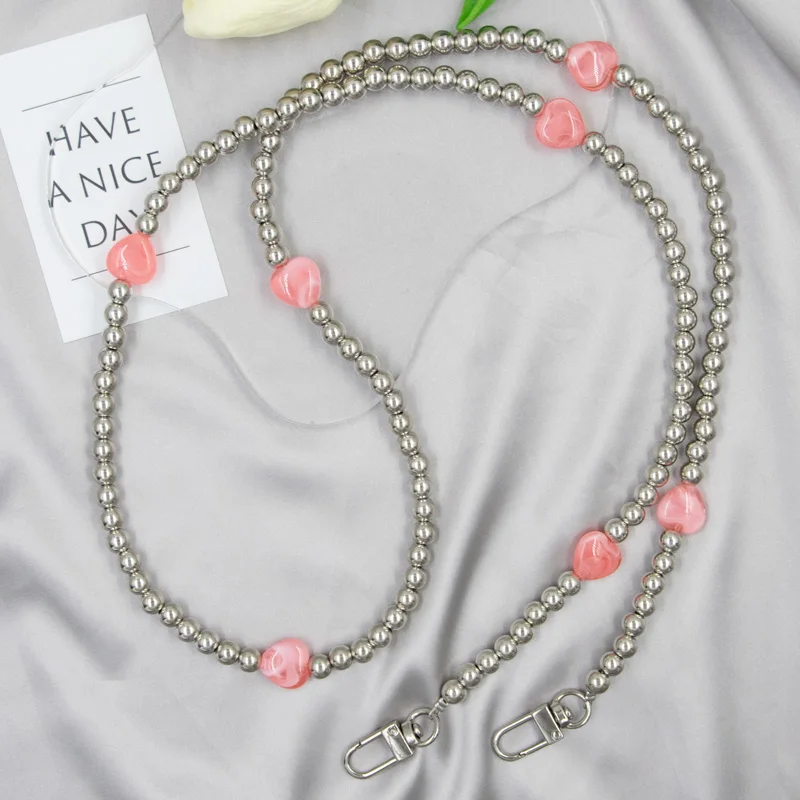 High Quality Metal Beads Handbag Chains  Bags Accessories Purse Shoulder Handbag Chain Strap