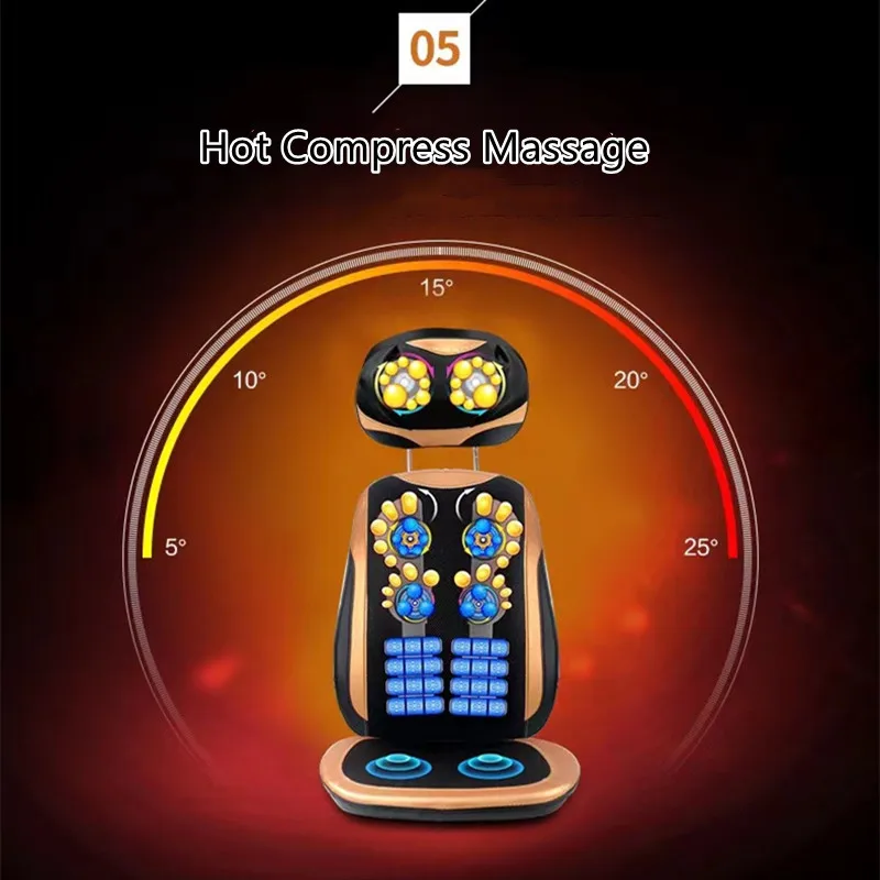 Всего тела 8 режимов автомобиля сиденье вибрации с подогревом шиацу массажная подушка высокой