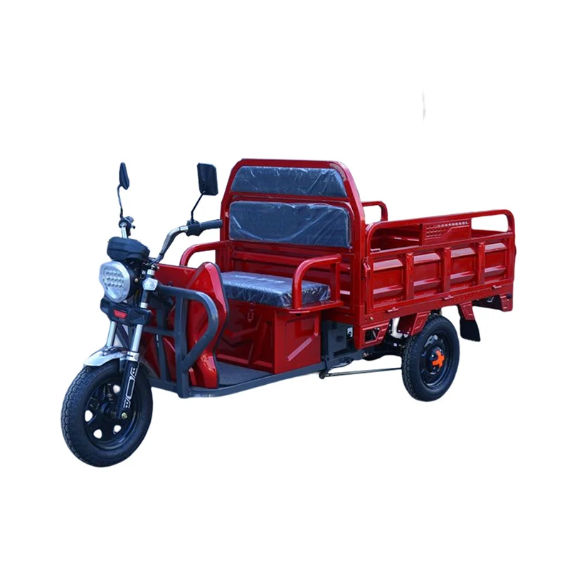 China Customized Three Wheel Electric Tricycle Adult Cargo self loader farm load motorized tricycles with tipper feature