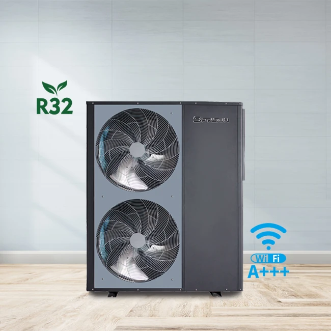 OEM White Stainless Steel High COP DC Inverter air Source Heat Pump 16kw