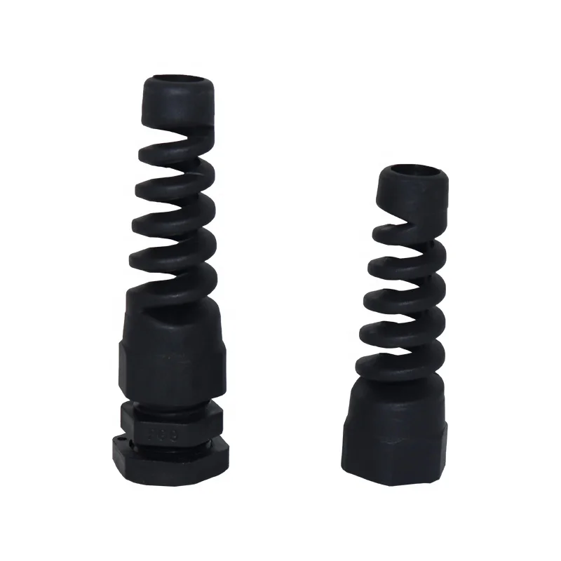 PG Type IP68 PG13.5 for 8-12mm White Black Plastic Connector Spiral Nylon Cable Gland