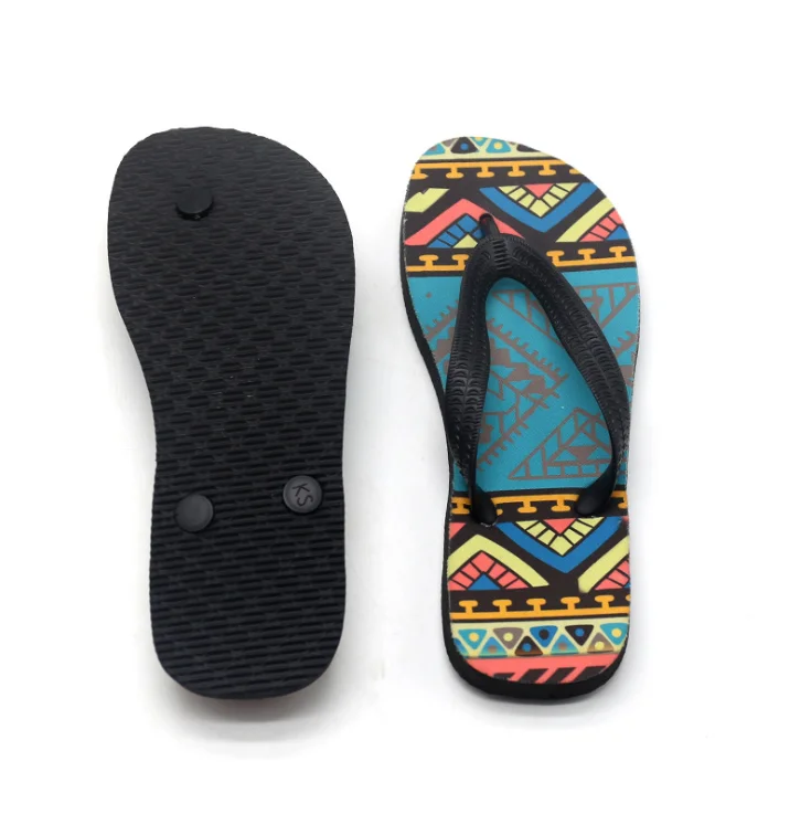 Yinsa FL001 Amazon hot sale multiple colors Adults Outdoor slippers Beach flip flops Black Sublimation Flip Flops