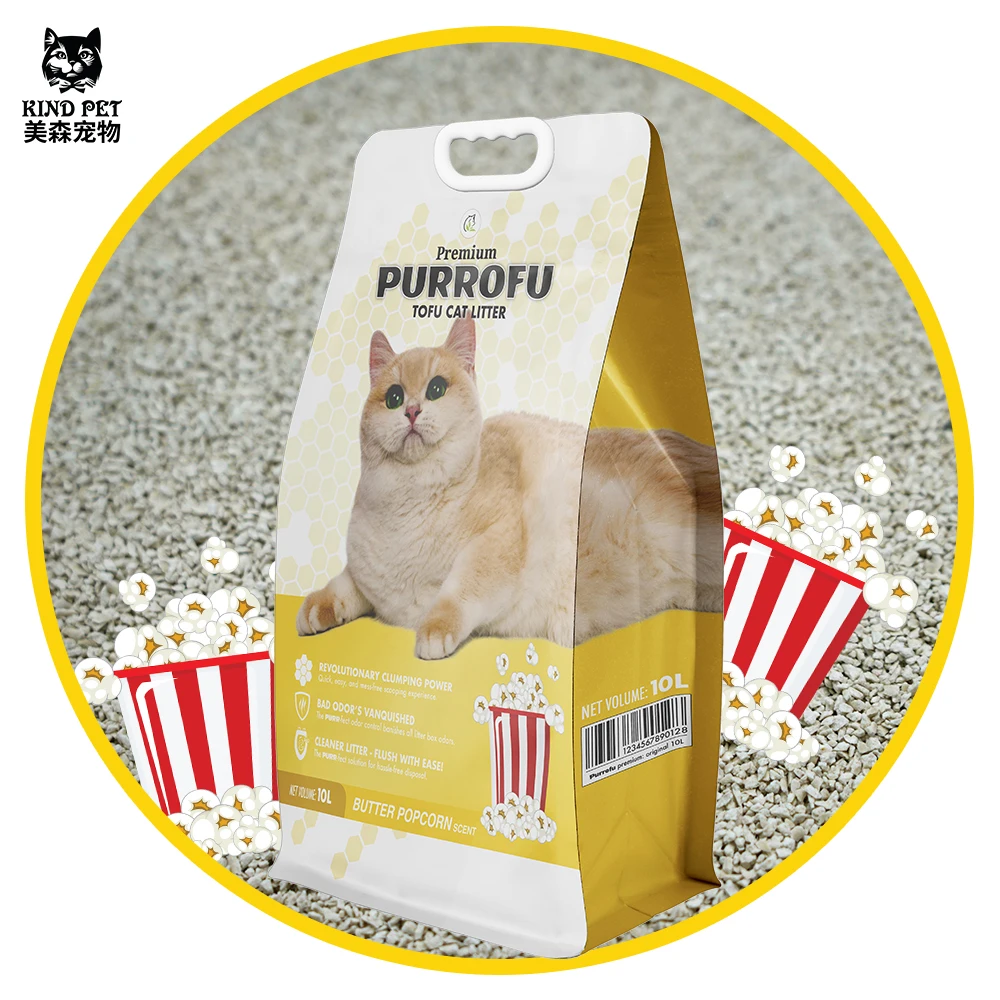 Tofu Cat Litter 10L/4.6KG Strong Agglomeration Tofu Granule Cat Litter