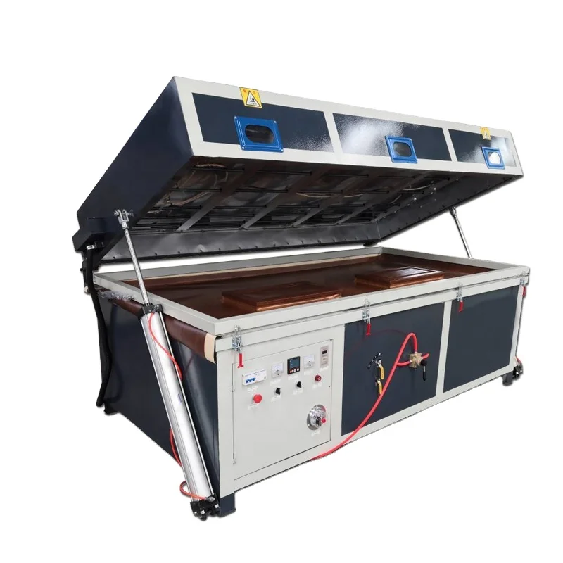 Automatic Wood Furniture Cabinet Door PVC ABS Plastic Acrylic Sheet Veneer Vacuum Membrane Lamination Laminating Press Machine