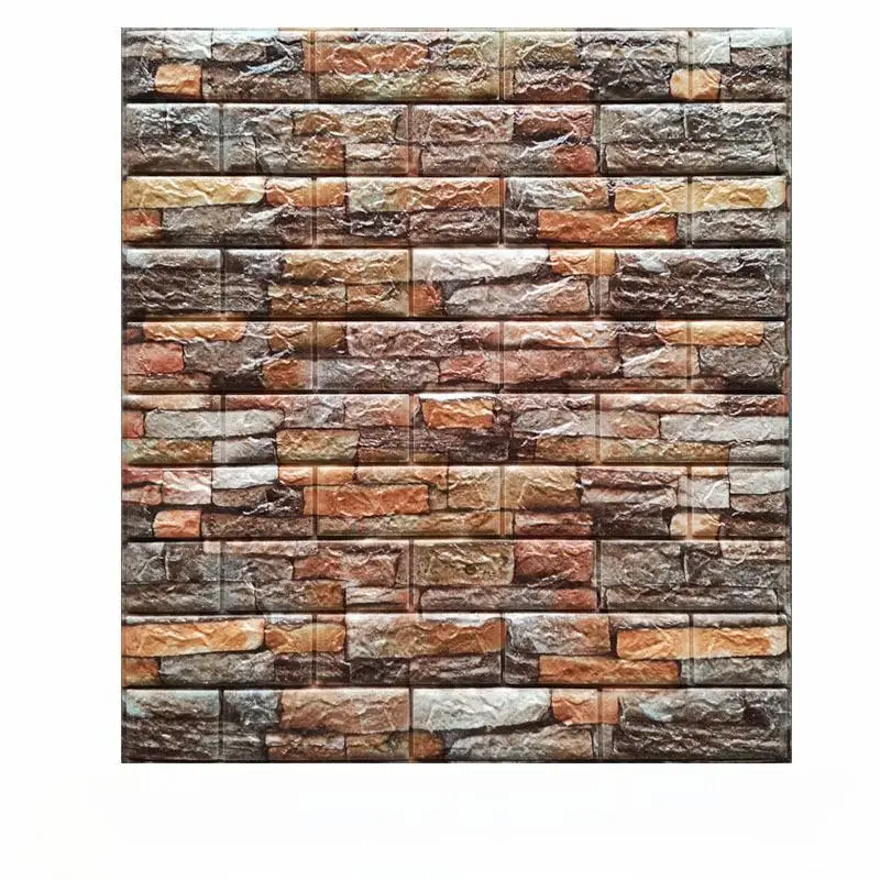 Wholesale pe peel and stick vinyl sticker 3d Home Decoration Waterproof 3d Wall Stickers brick wall paper foam wallpaper