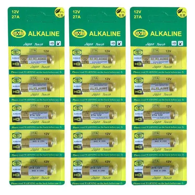 
Mercury free 0% hg super alkaline battery 12v 27a a27 l828f 27a 12v alkaline battery 