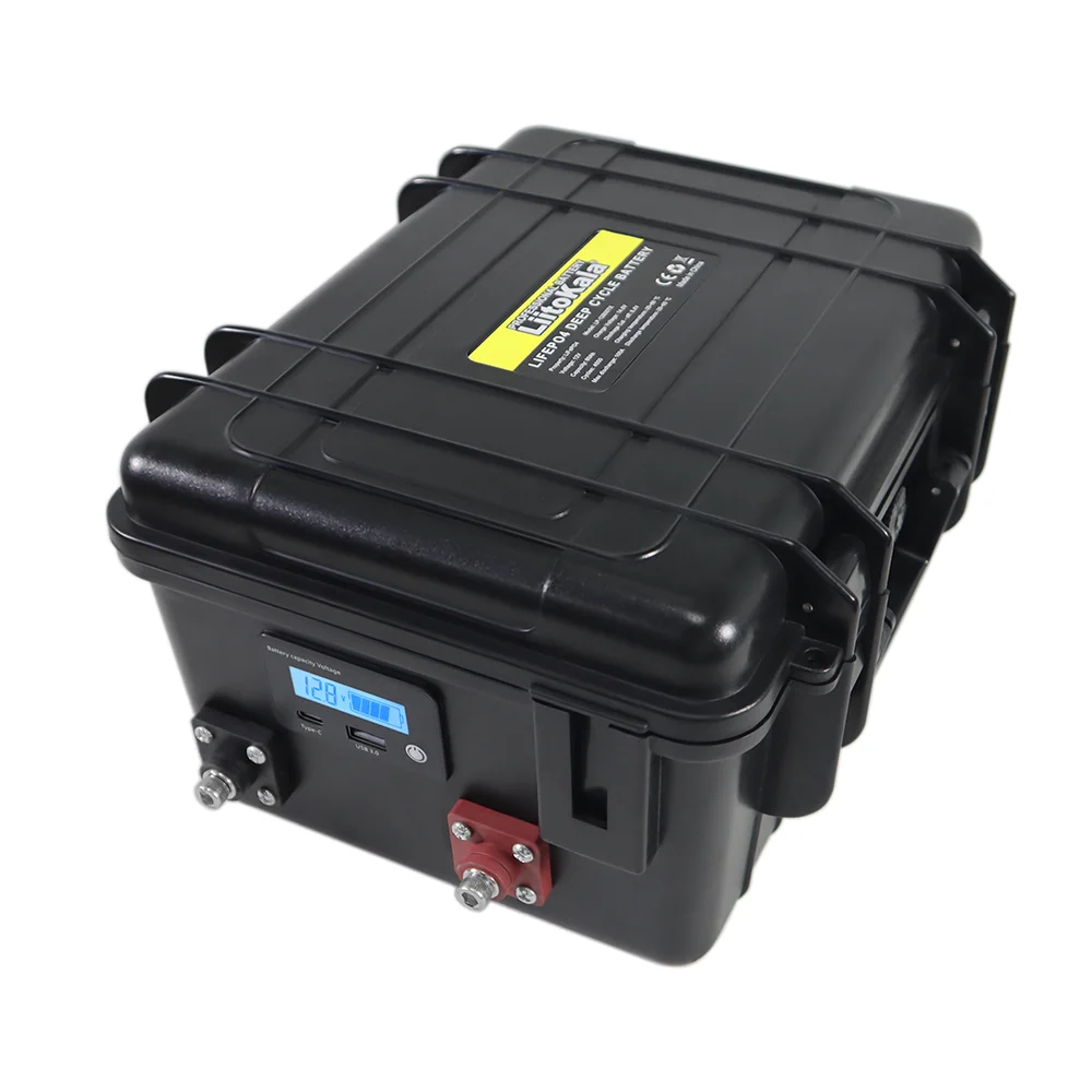 liitokala 12v 80Ah Deep cycle lifepo4 battery real capacity smart BMS 100A discharge 4000 cycles with LCD 12.8V solar cell