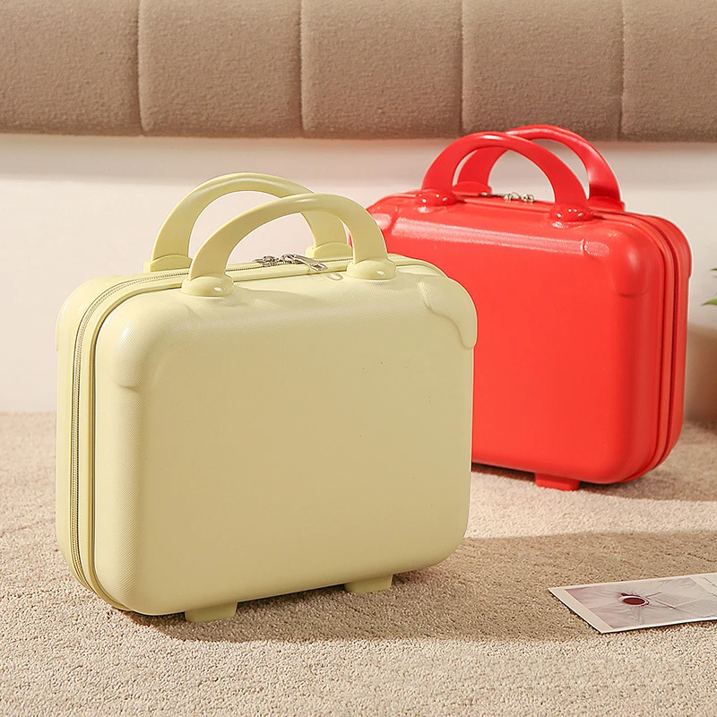 Portable 14' Travel Makeup Case Train Beauty Suitcase Cosmetic Storage Travel Toilet Bag Train Case Portable Cosmetic Storage