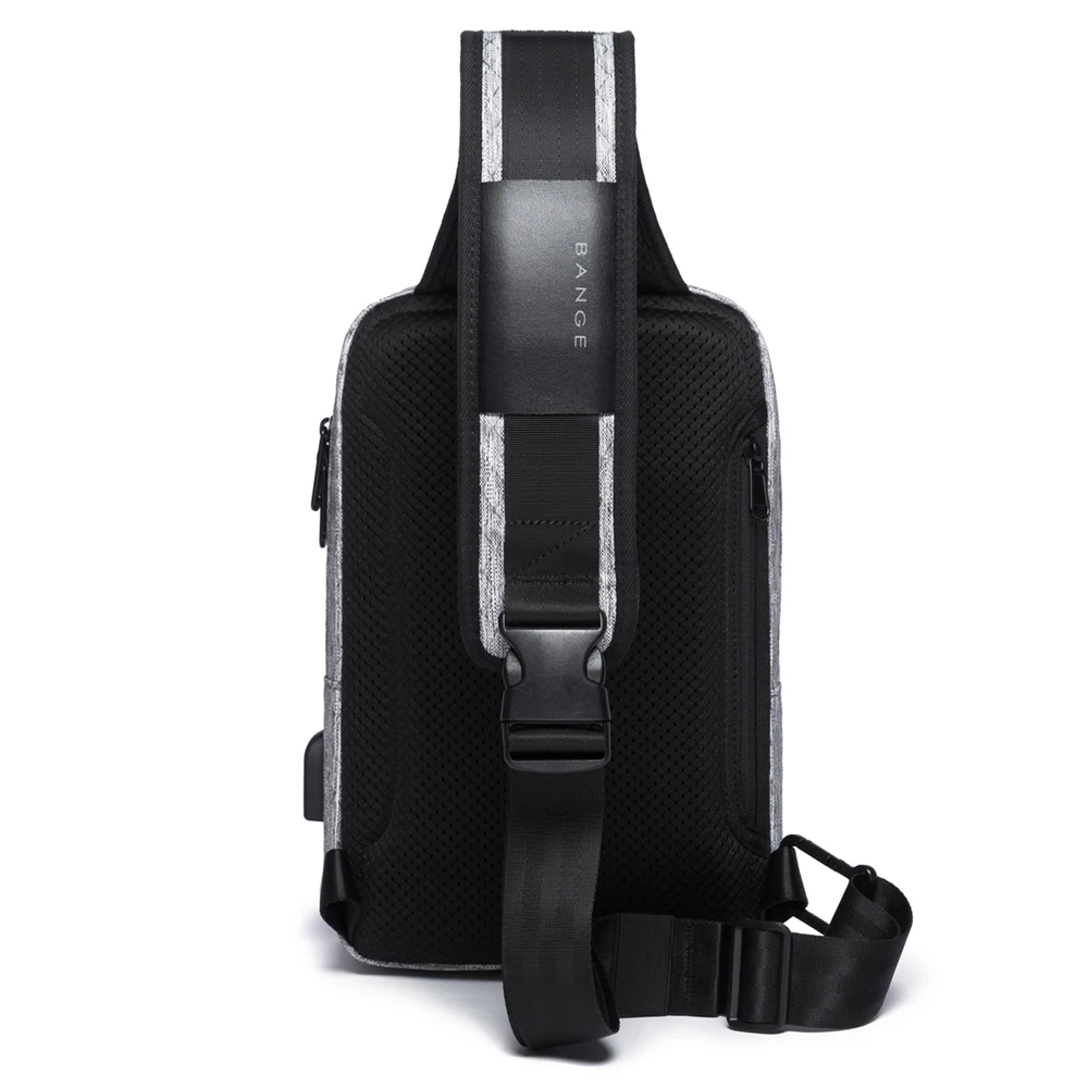 2020 factory new wholesale boy chest cheap black polyester men sling chest bags crossbody shoulder mini small mens sling bag