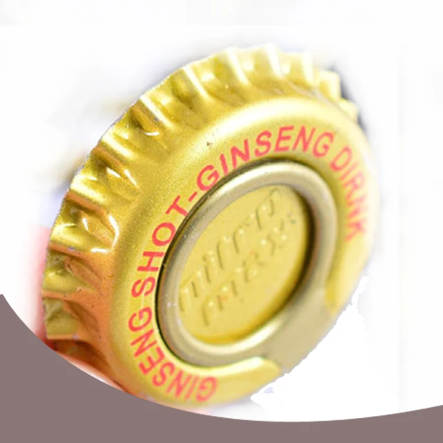 Factory Bulk Sale Custom 26mm Standard Size Easy Pull Ring Beer Bottle Crown Cap Metal Cap For Beer Glass Bottles