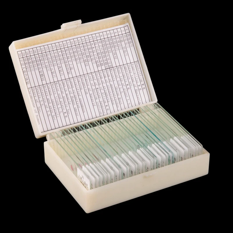 30pcs Bacteriology Microbiology Prepared Glass Microscope Slides Set For Medical Research