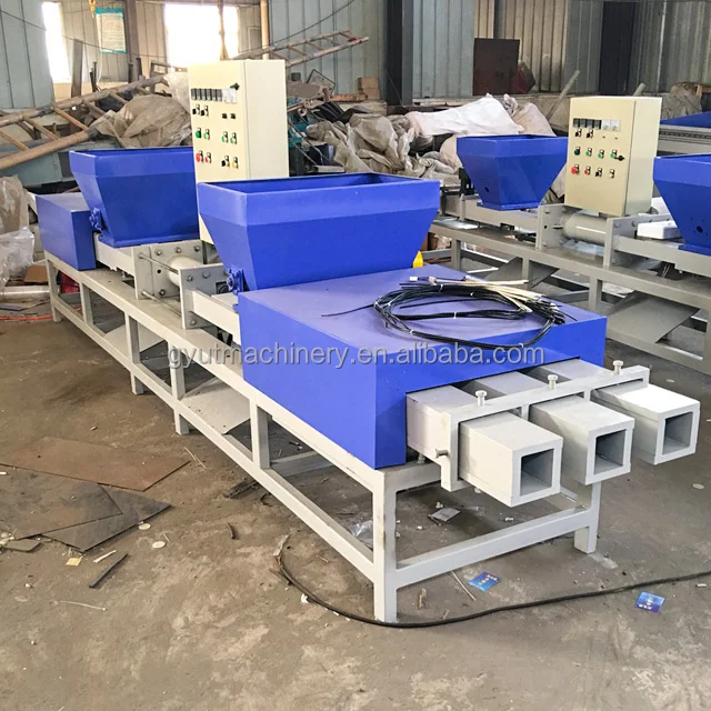 Compressed wood pallet making machine  chips block extruder sawdust pallet log making machine hot press machine factory