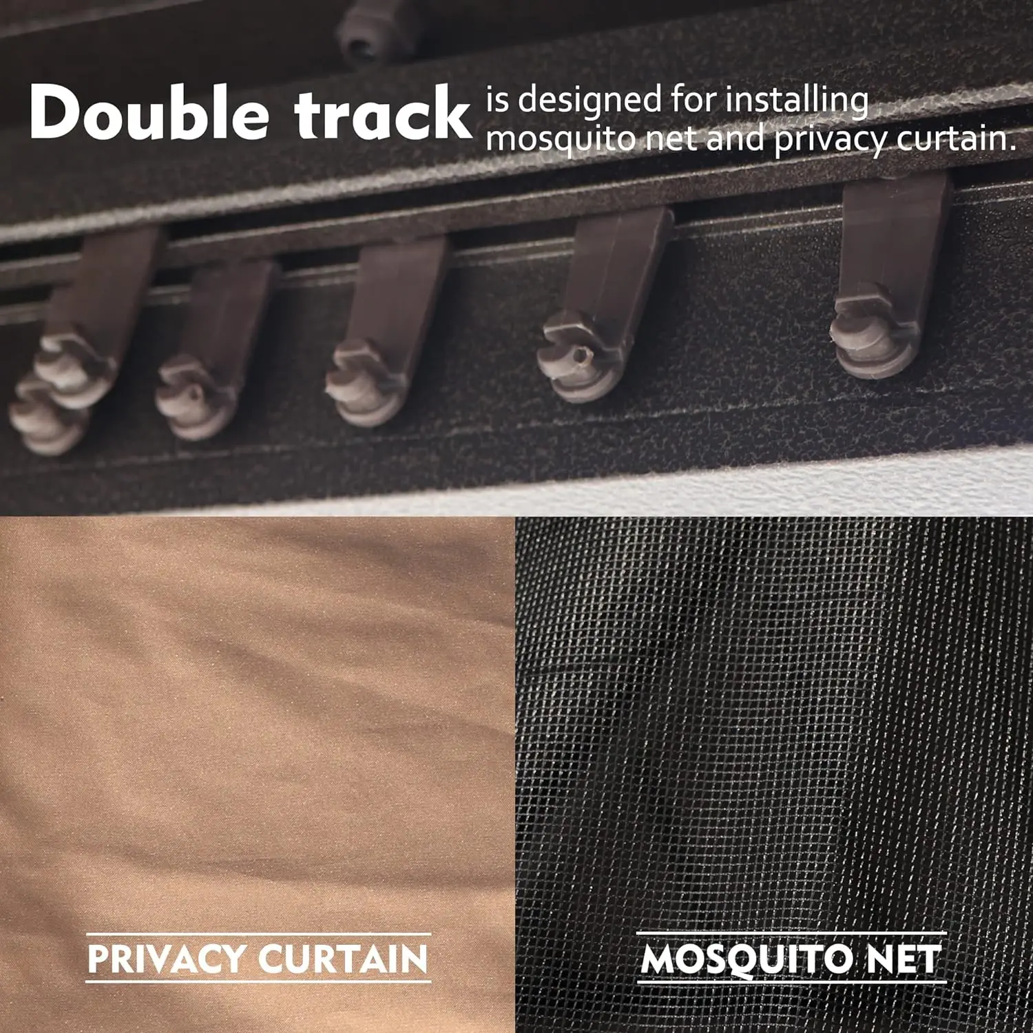 WholesaleHardtop Aluminum Permanent Gazebo with 2-Layer Sidewalls