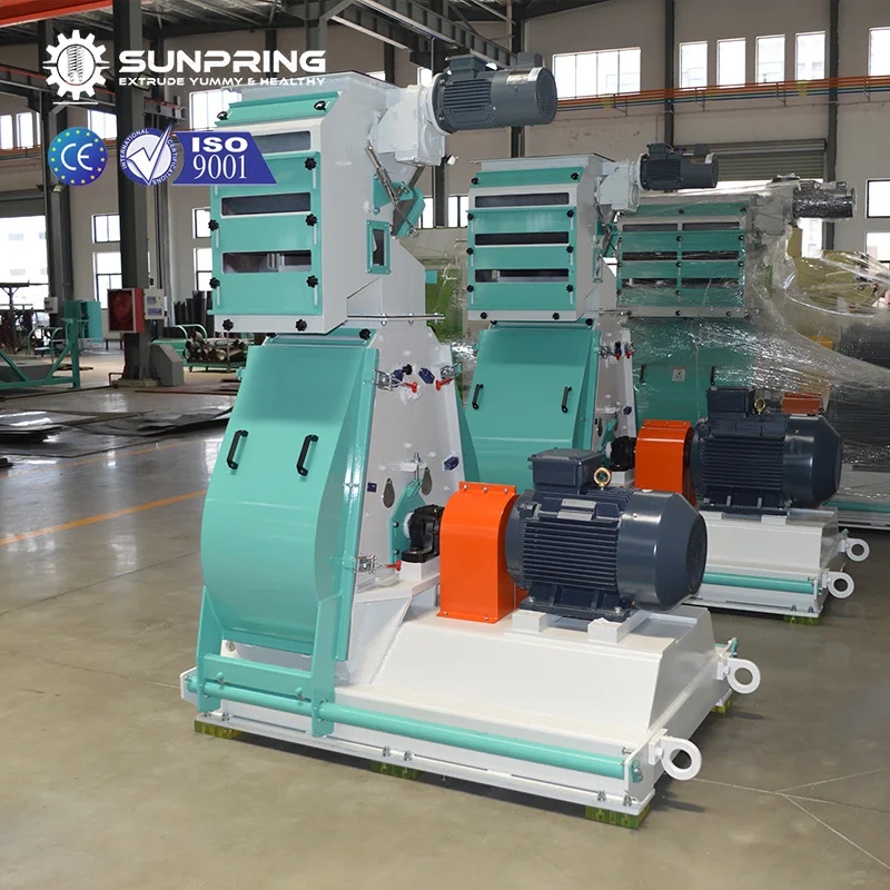 Промышленная молотковая мельница SunPring для пищевых молотковых мельниц деревянных кукурузы и соевых бобов