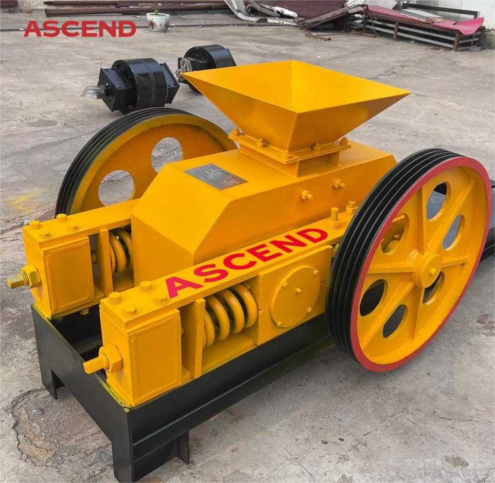 small capacity 5 10 tons per hour quartz basalt marble crushing 2PG-400x250 double roller crusher in Australia America market