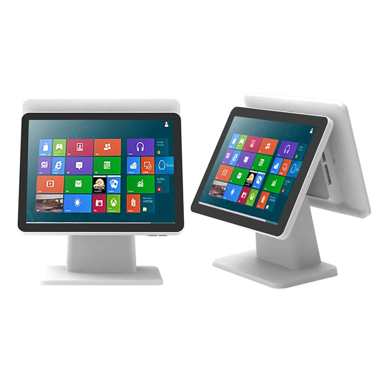  New  With Long Service Life Genstar Oem 15 Inch Touch Screen All In One Pos Dual Screen Windows Pos Machine
