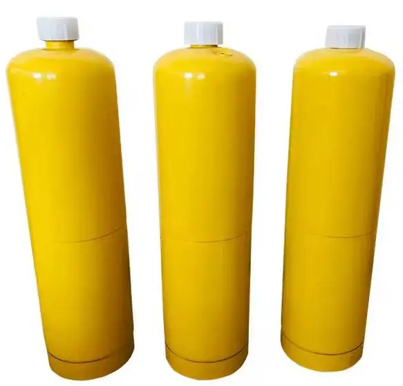 USA DOT Standard 14.1oz Yellow Empty Gas Fuel Cylinder for MAPP