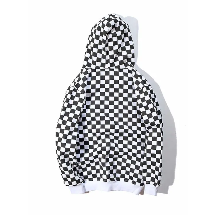 2022 Latest Design Mens Designer Brand Famous Clothing Pull A Capuche Plaid High Fashion Plaid Sublimation Hoodie