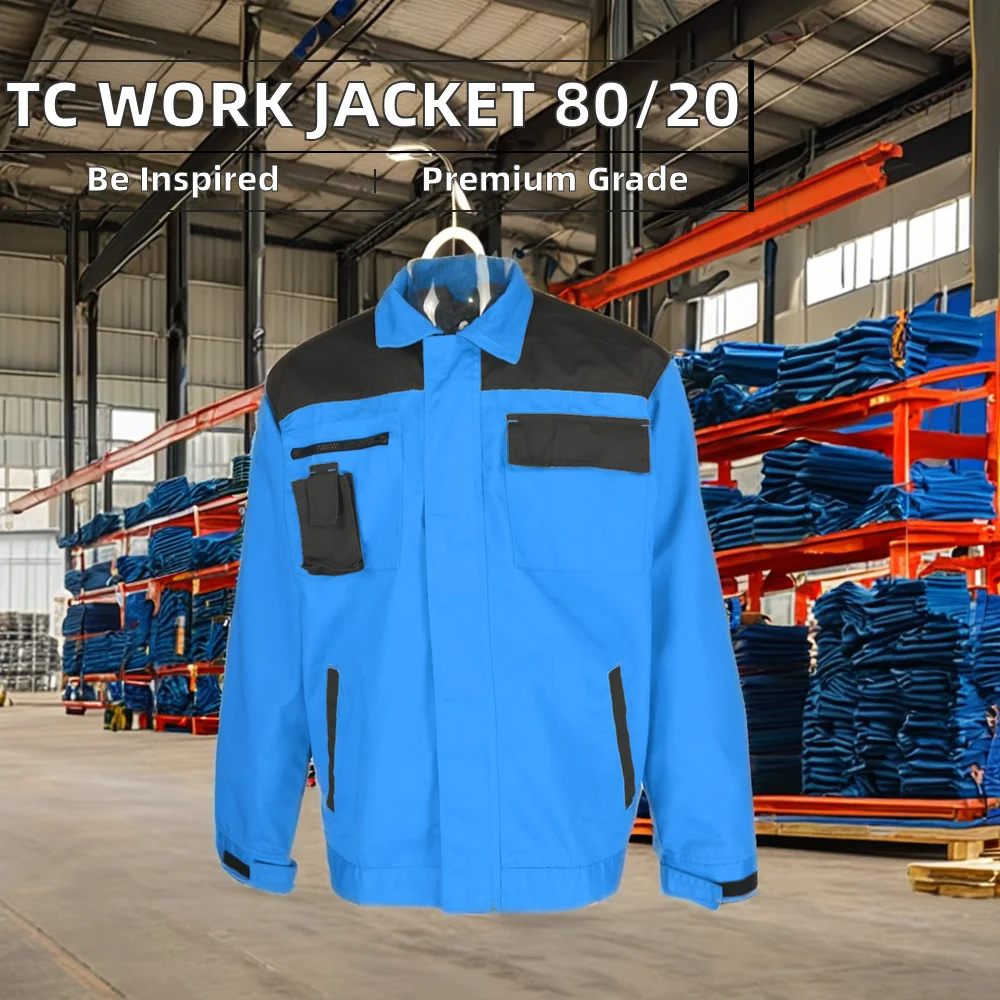 New Design Breathable Work Jacket with Multi-Pockets 80/20 TC Workwear Uniform