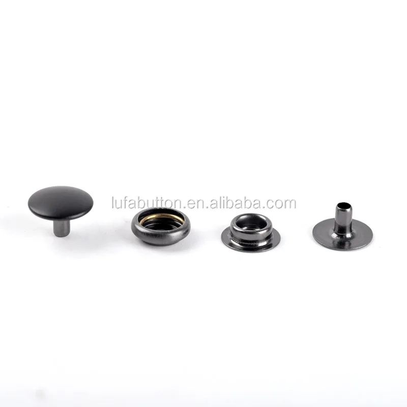 Fastener Black Snap Buttons Stainless Steel Press Stud Button for Marine Boat Canvas Bags Leather Sewing