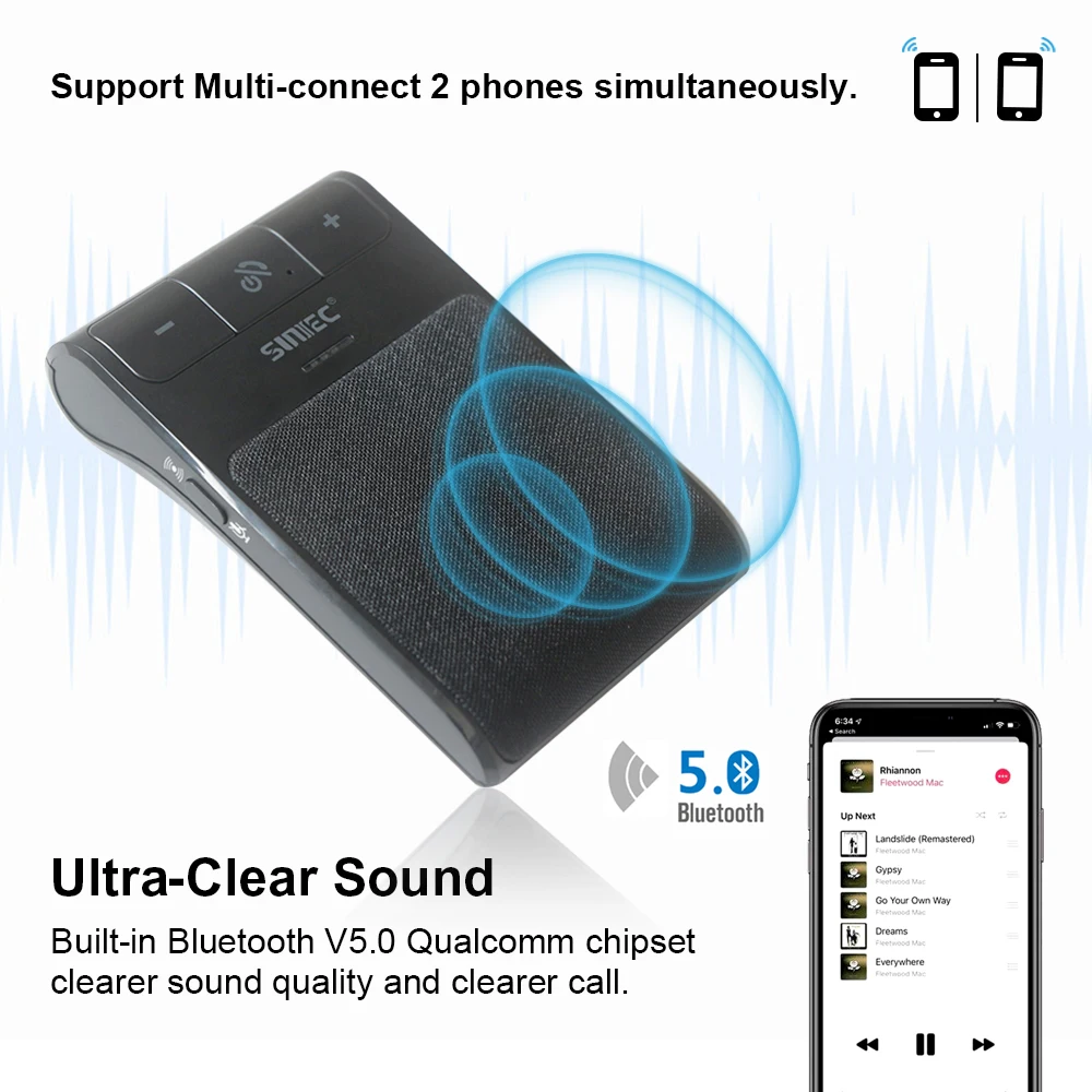 Многоточечный беспроводной bluetooth-динамик автомобильная система громкой связи bluetooth iso автомобильное радио для мобильного