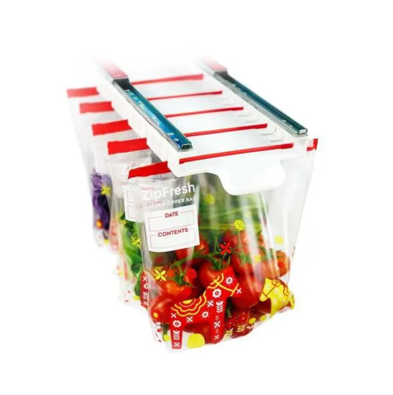 
Track storage rack refrigerator fresh-keeping bag track storage rack sealed bag retractable household storage rack source factor 