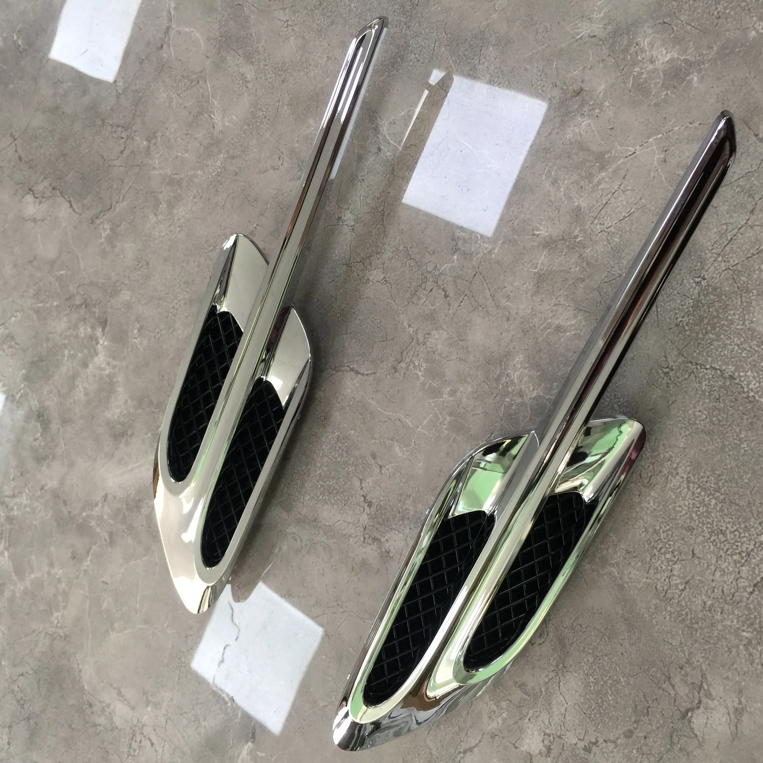 Решетка крыла 3W3 853 683/684 для BENTLEY CONTINENTAL GT 2016-2018, хромированные боковые вентиляционные отверстия