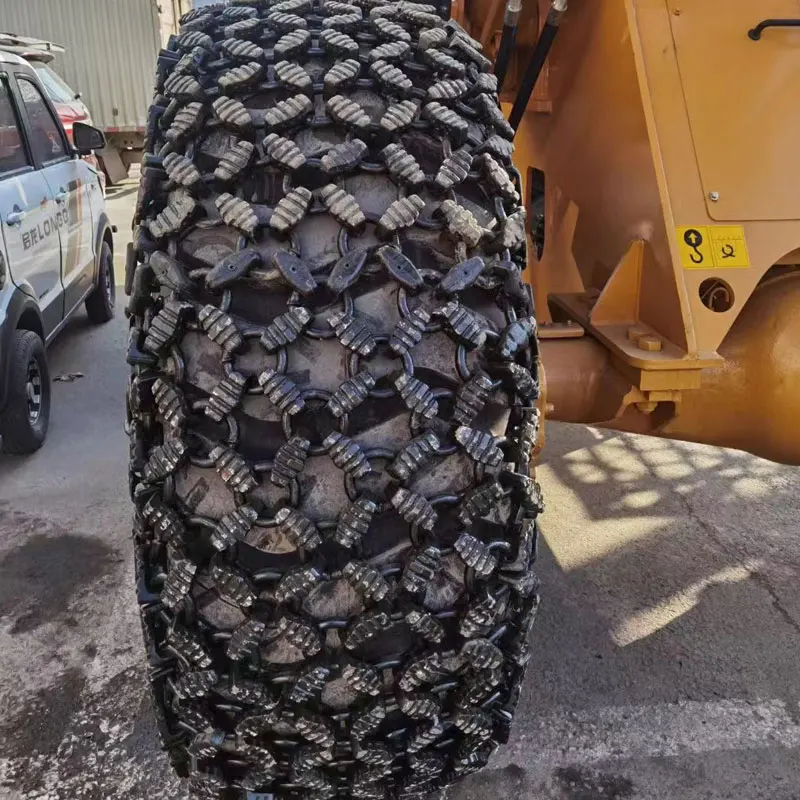 China factory customized 17525 23525 265 25 29525 wheel loader tyre protection chain for open-pit mining mine
