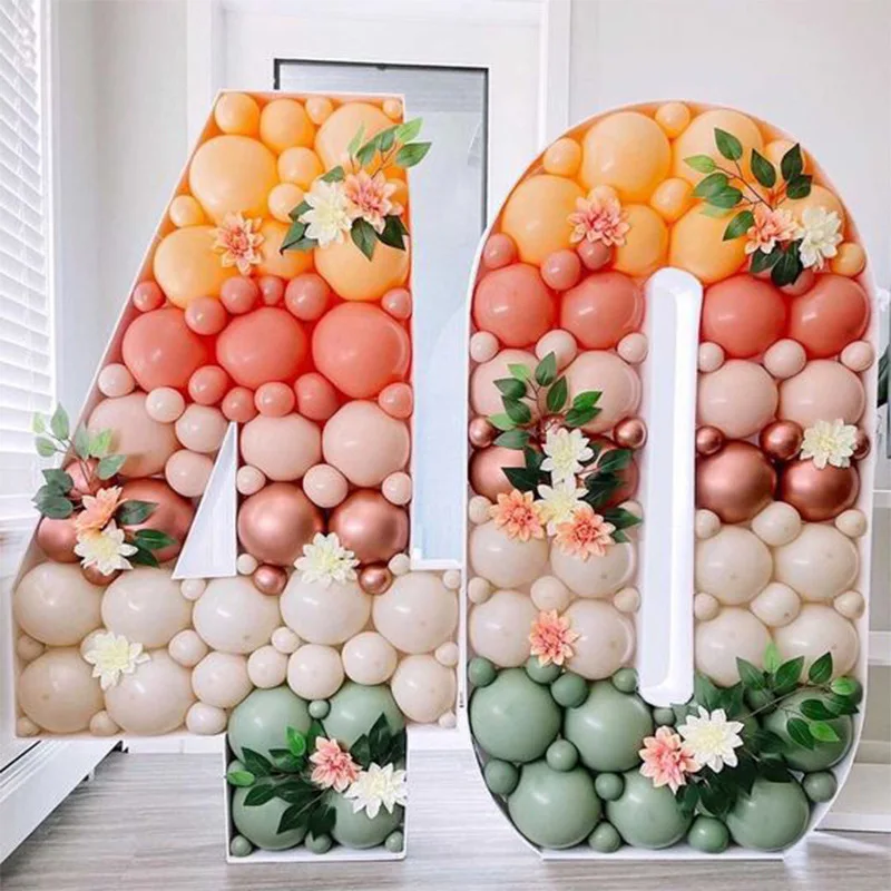Digital Balloon KT Board Modeling Box Balloon Number Frame Balloon Display Box Model For Party Decoration