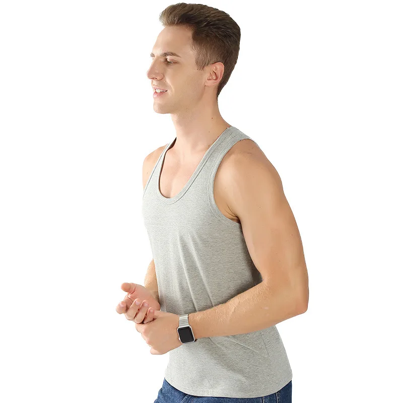 
Private Label Cotton Plus Size Mens Undershirts Summer Vests 