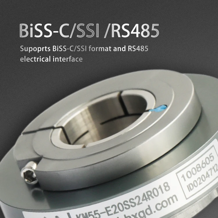 Multi-turn encoder KM55 accuracy 80' 24 bit absolute encoder on servo motor absolute ssi encoder hollow shaft