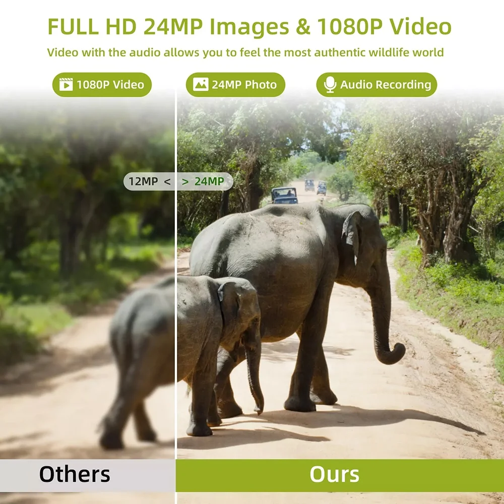 24MP 1080P thermal camera for hunting Motion Activated Camera Wildlife waterproof Hunting trail night vision Camera HC-808A